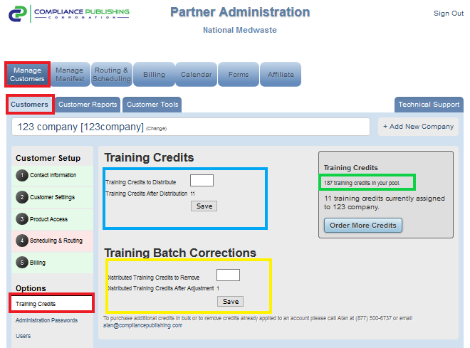 Training credits add_remove