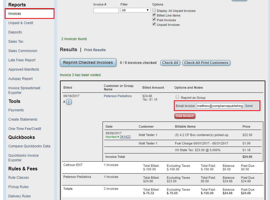 email invoice from invoices